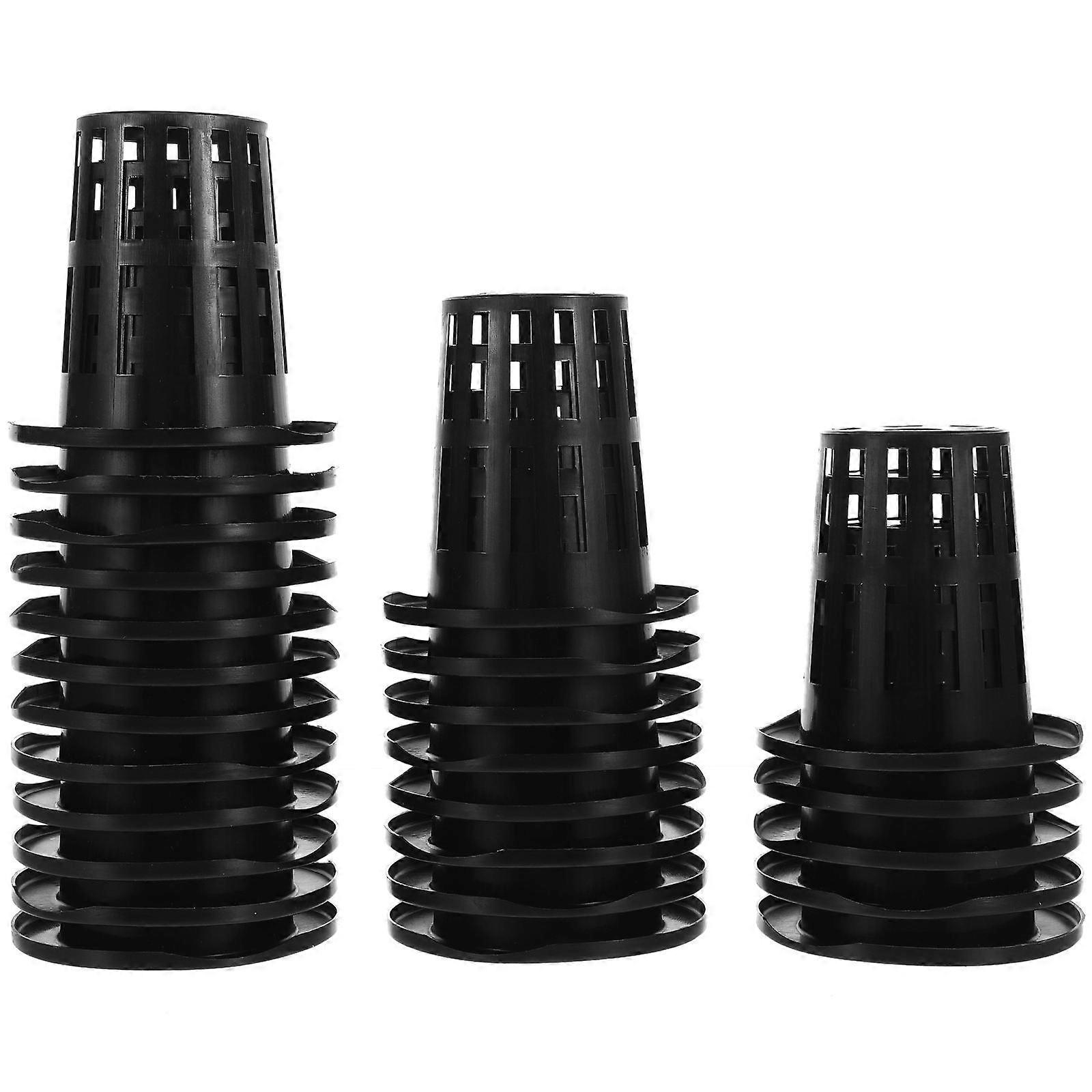 50Pcs Hydroponic Net Pots Baskets for Hydroponics Slotted Mesh Net Cups Reusable Plastic Net Pots