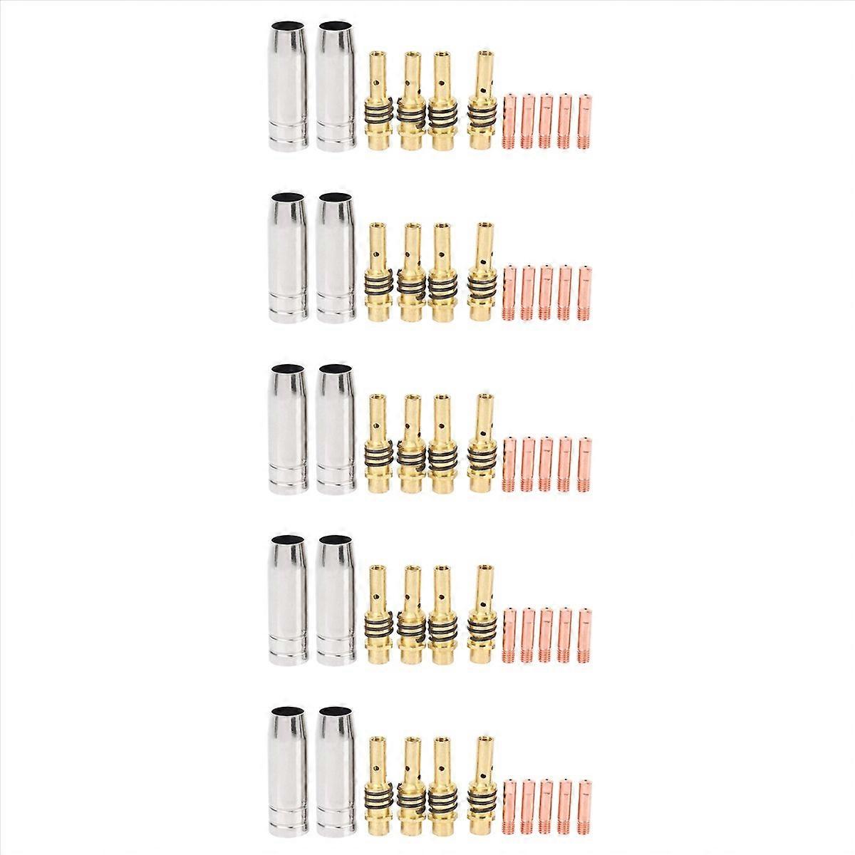 55Pcs Mig Welding Nozzle Welder Torch Nozzles Holder Contact Tips 0.040 Inch Gas Diffuser Set for To