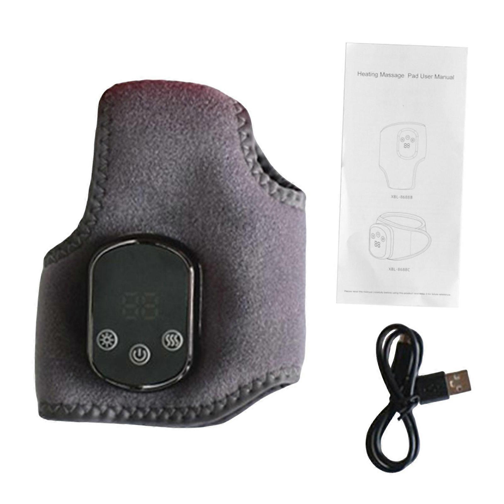 Jikaix 3-in-1 Foot Massager with 3 Vibration Modes 5 Heat Levels Portable Rechargeable Cordless Heated Ankle Wrap Massager