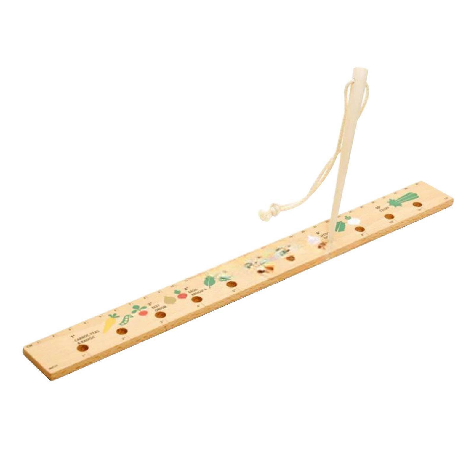 Wood  Spacing Rulers with Holes Planting Rulers Solid  Planters Tool Vegetable Garden Rulers Measuring Tool Precise Multicolor