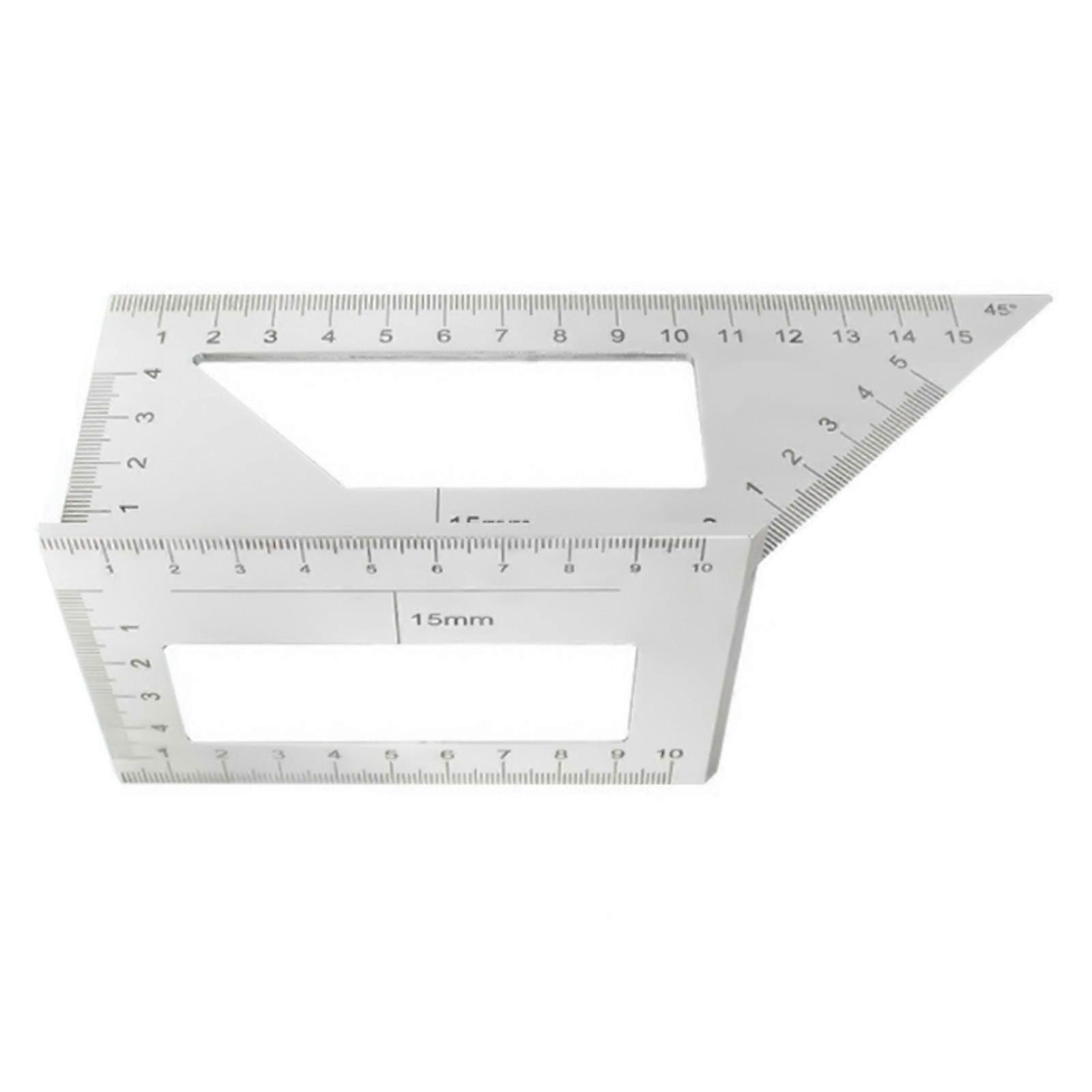 Practical Aluminum Carpenter Square Measuring Rulers For Accurate 45º And 90º Marking In Various Crafting Projects  Silver