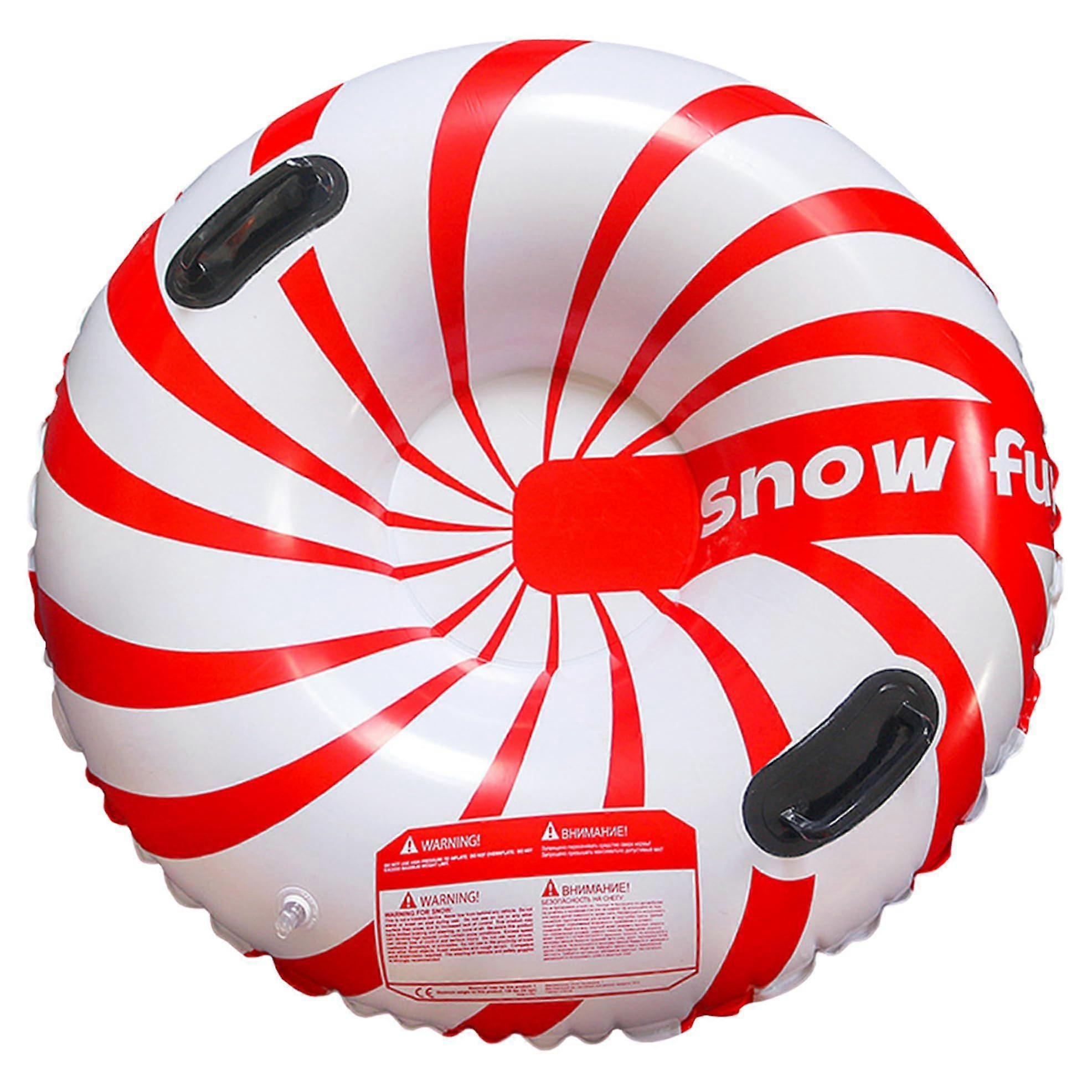 Large 33.5-Inch Inflatable Snow Tube for Adults, Heavy-Duty Sledding Design with Secure Handles, for Winter Hill Adventures