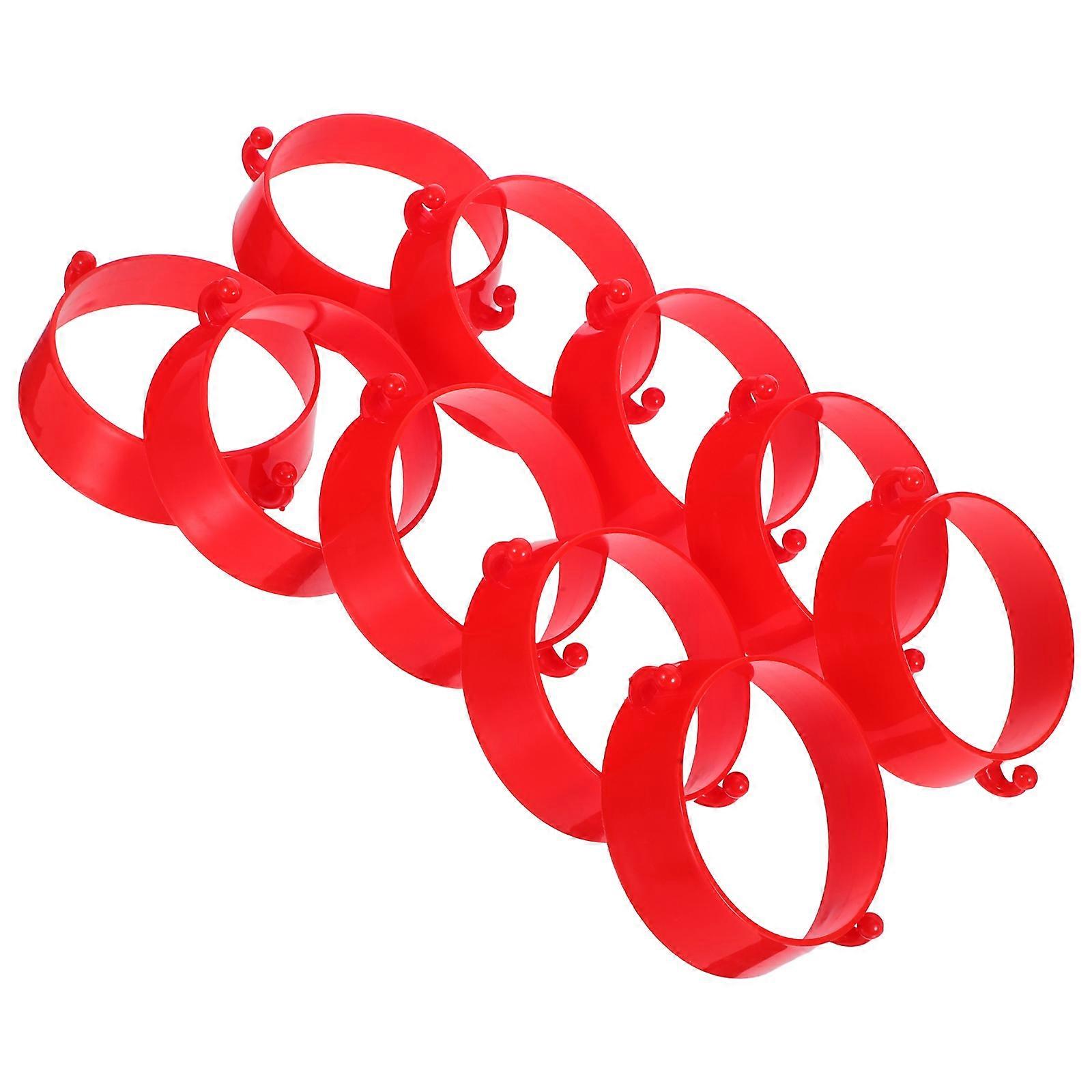 Parking Barrier Traffic Cone Chain Connector for Construction 10Pcs Red