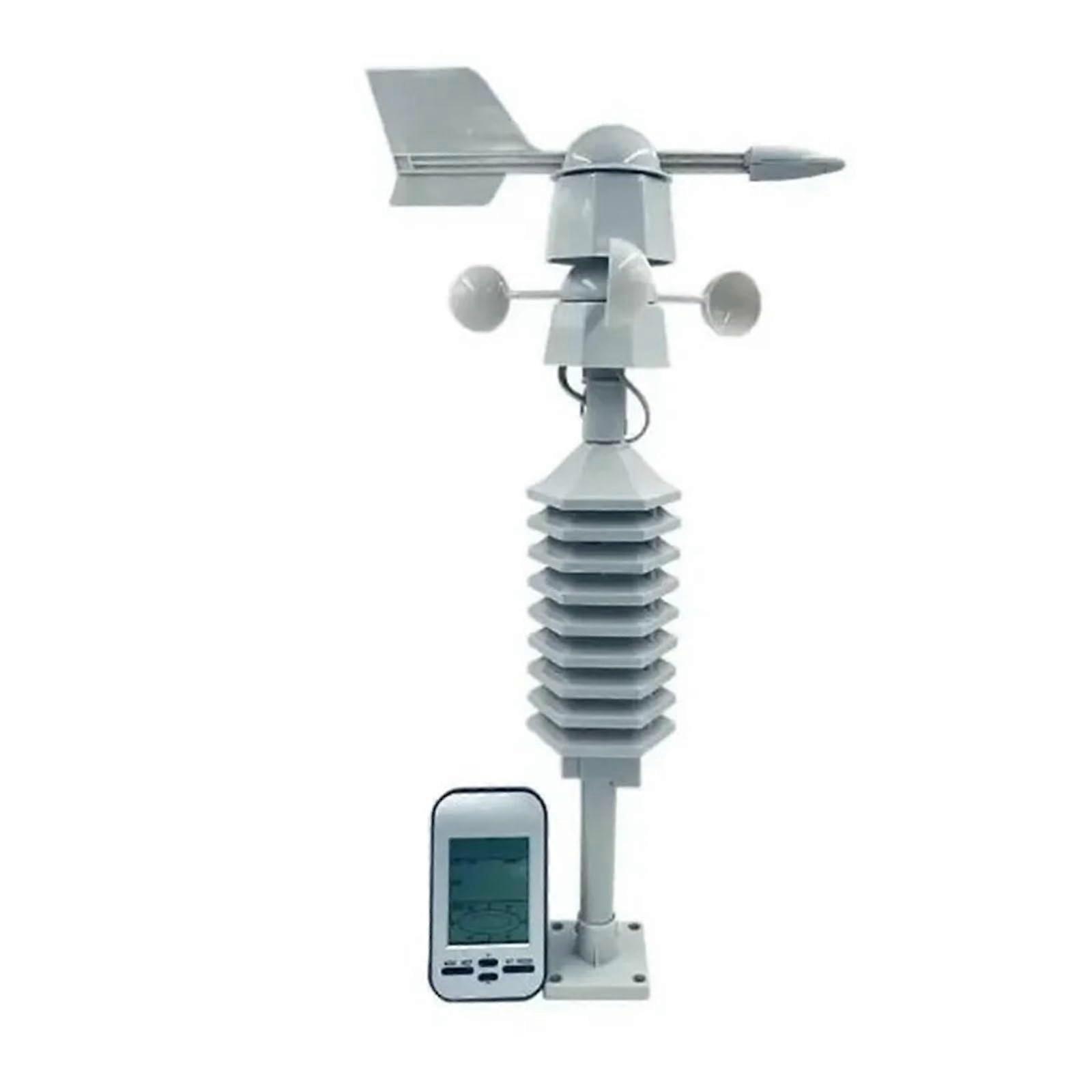 Wireless Weather Station with Anemometer Clock Wind Speed Direction Temp Humidity WS0232