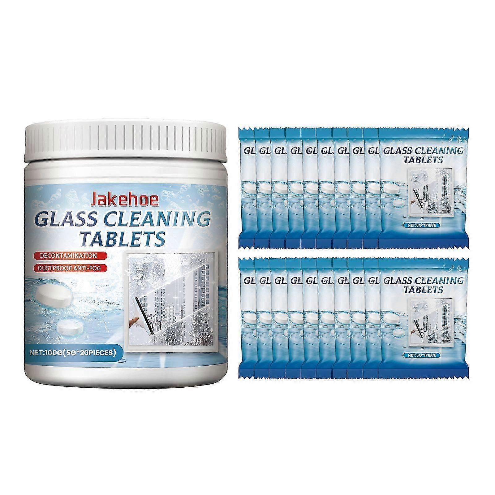 Glass Cleaning Tablets contain disodium EDTA, sodium bicarbonate, lauryl ether 7