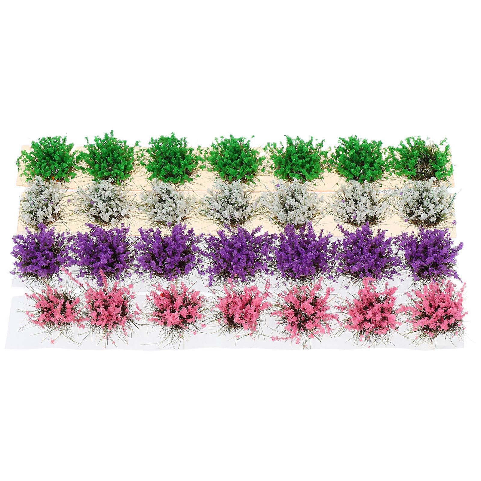 Artificial Mini Grass for Sand Table Craft with 28Pcs Miniature Clusters
