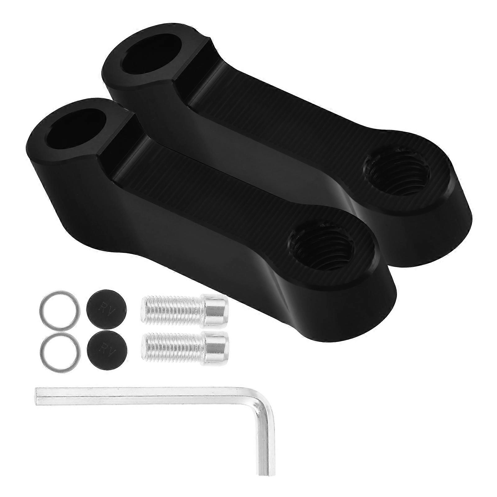 Motorcycle Rearview Mirror Extension Mounting Bracket 2Sets for Better Visibility