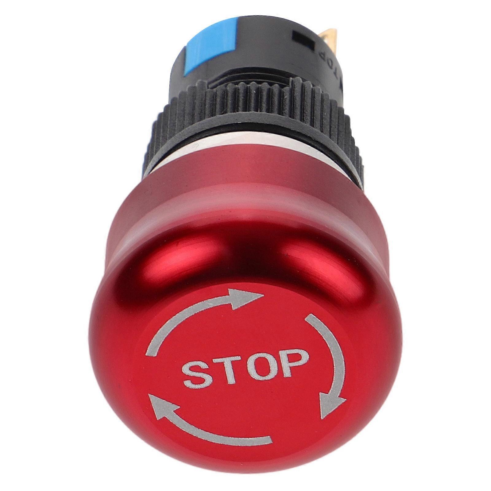 Emergency Stop Button Replacement Metal Switch for Quick Interruption Red