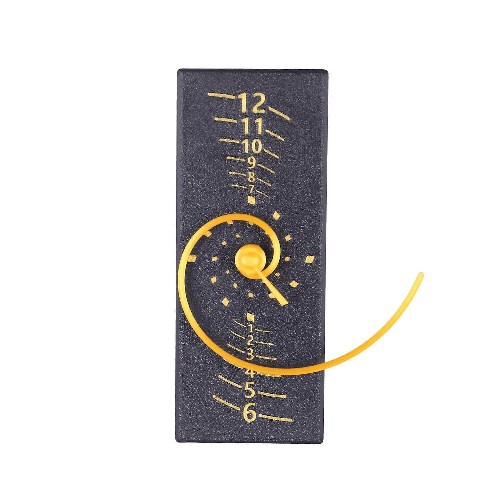 Fibonacci Wall Clock with Unique Time Display, Quiet Movement, Modern Black Gold Mathematical Art