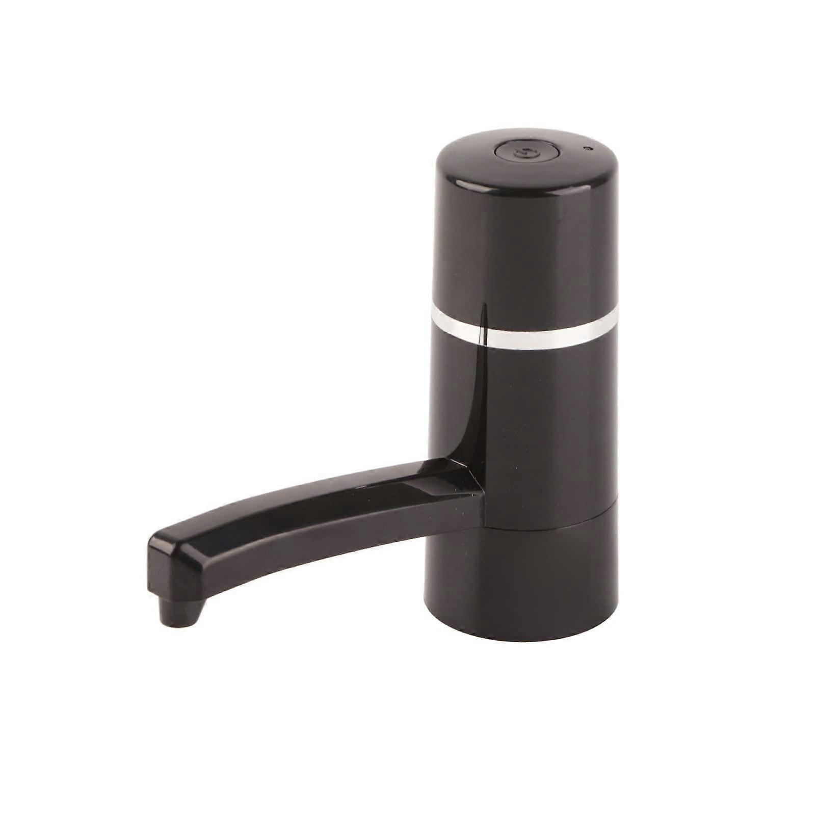 Electric Bottle Drinking Water Pump Wireless USB Rechargeable Portable Drinkware Dispenser Black002 Button