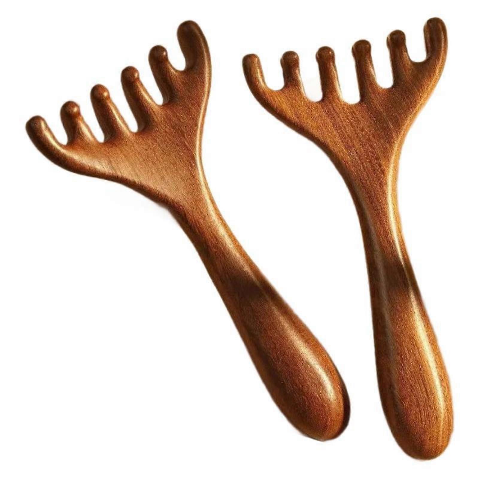 Wooden Scalp Massager Comb with Ergonomic Handle for Hair Growth and Stress Relief
