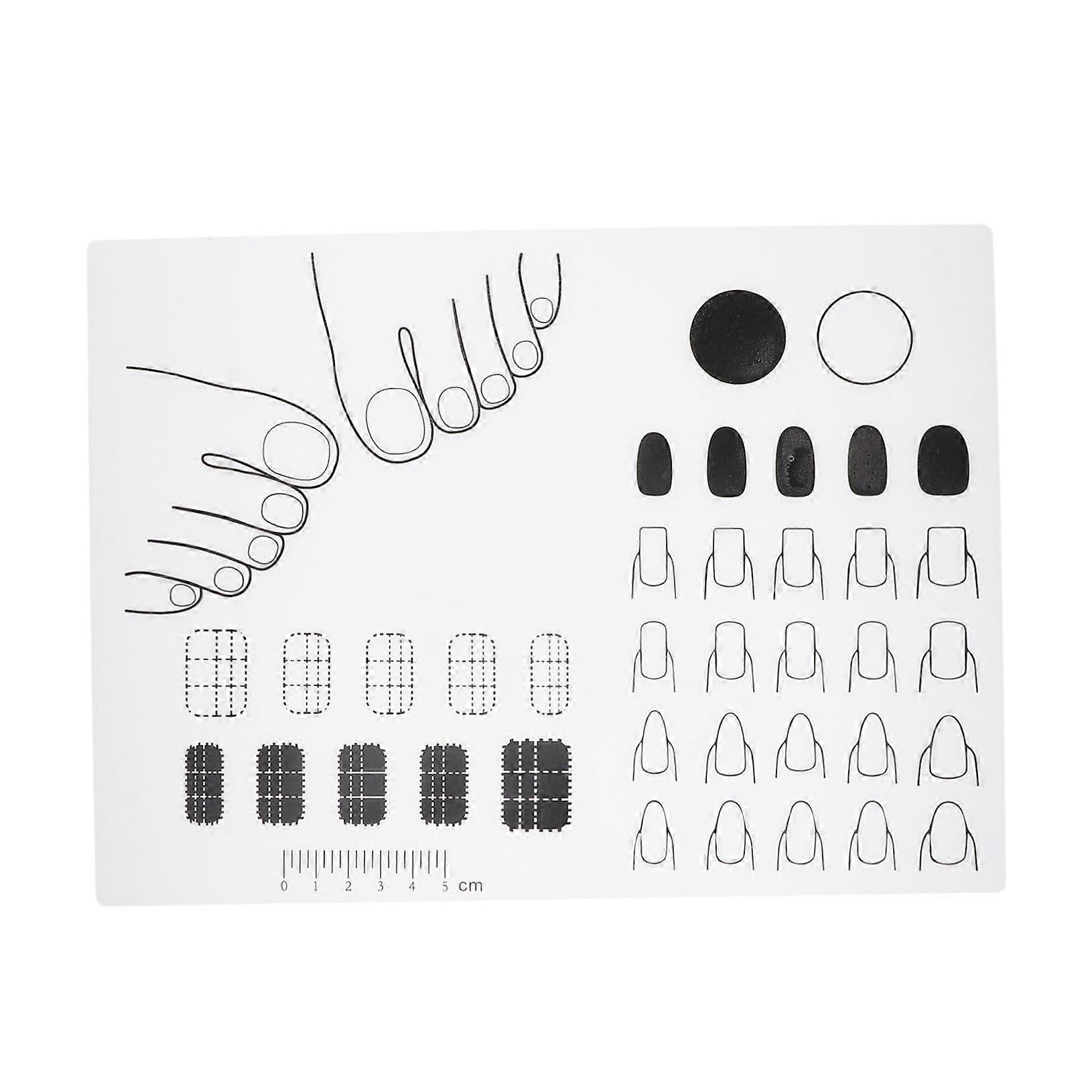Acrylic Nail Art Mat for Precise Acrylic Application and EasyClean Practice Pad for Beginners and Pros