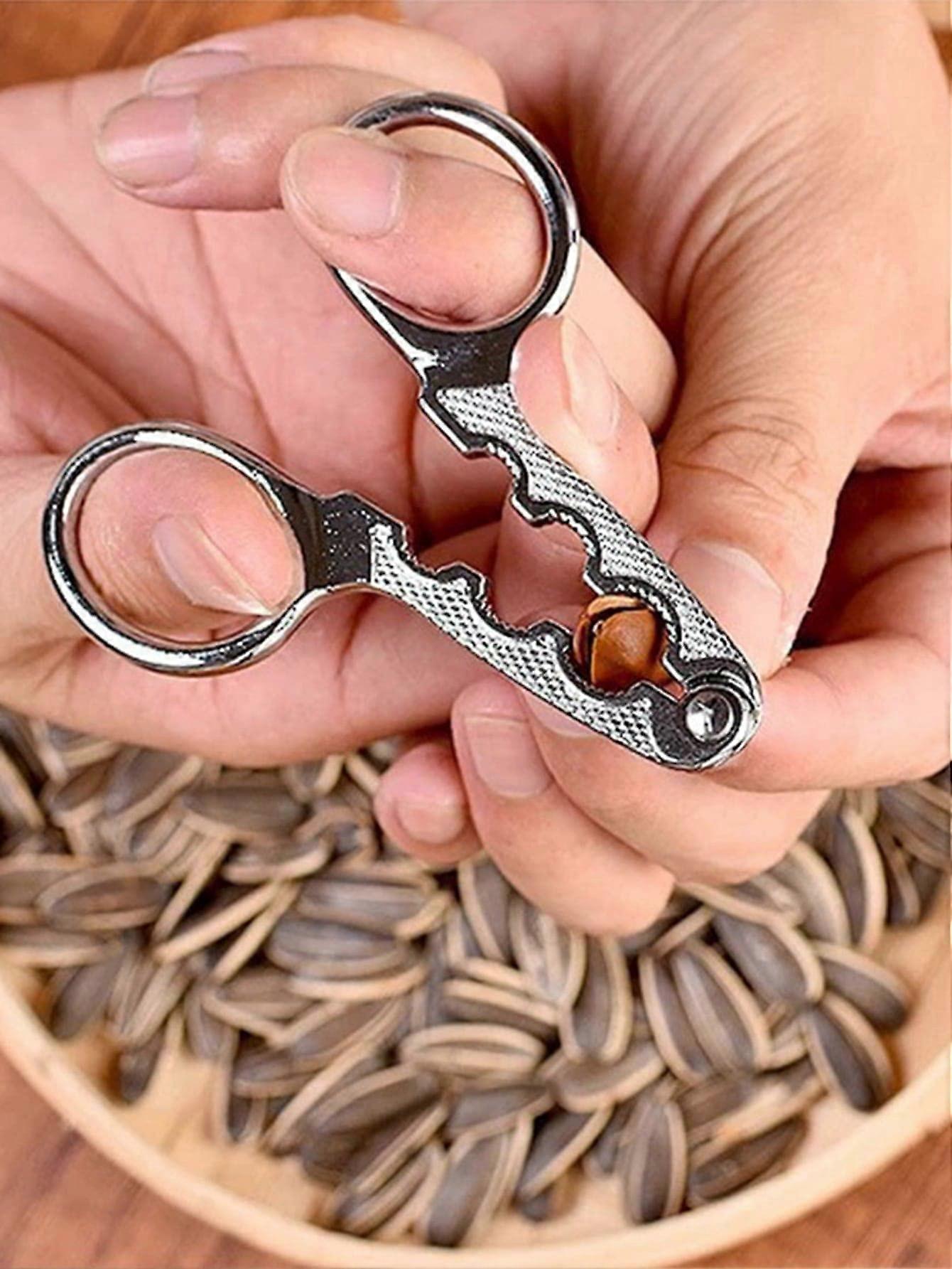 Stainless Steel Pine Nut Sheller OneSize Cracker Tool with Easy Shelling and Kernel Protection