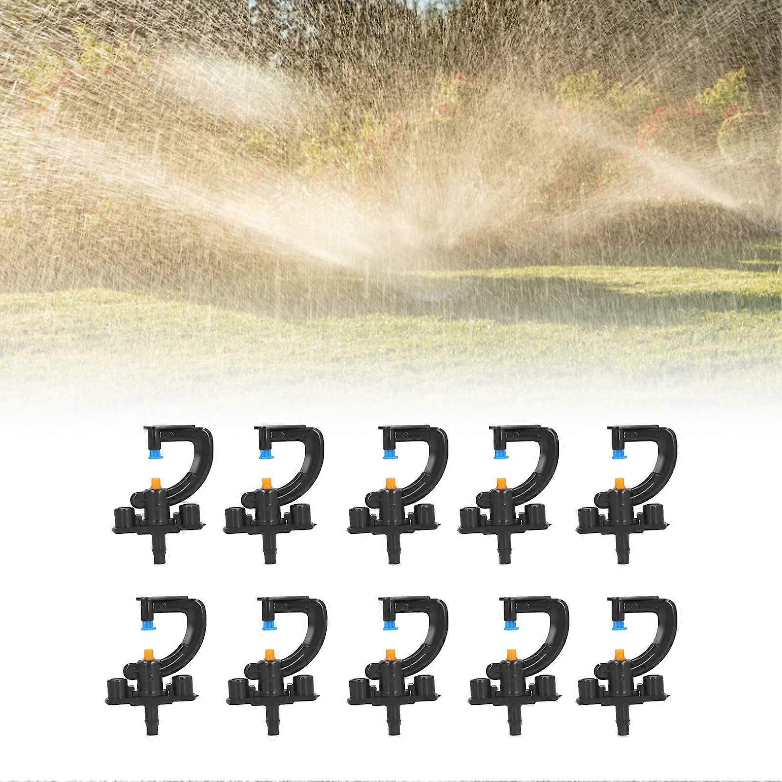 Irrigation Sprinkler 10 Set G Type Micro Rotating Nozzle Adjustable Mist Garden Watering System