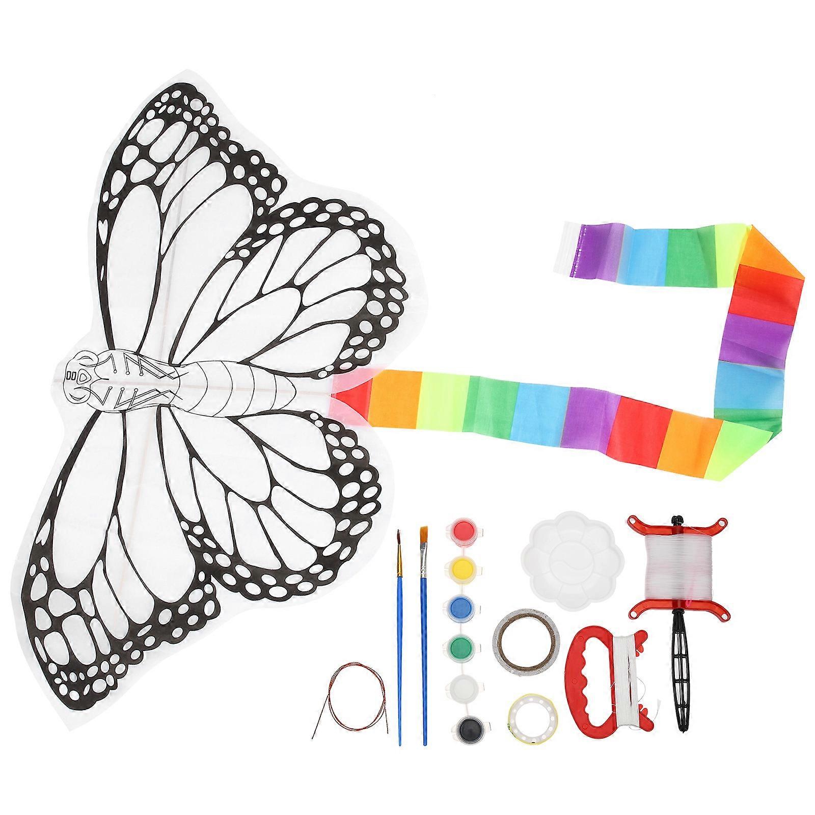 DIY Kite Materials Kit for Kids Butterfly Kite Making Kit 1Set