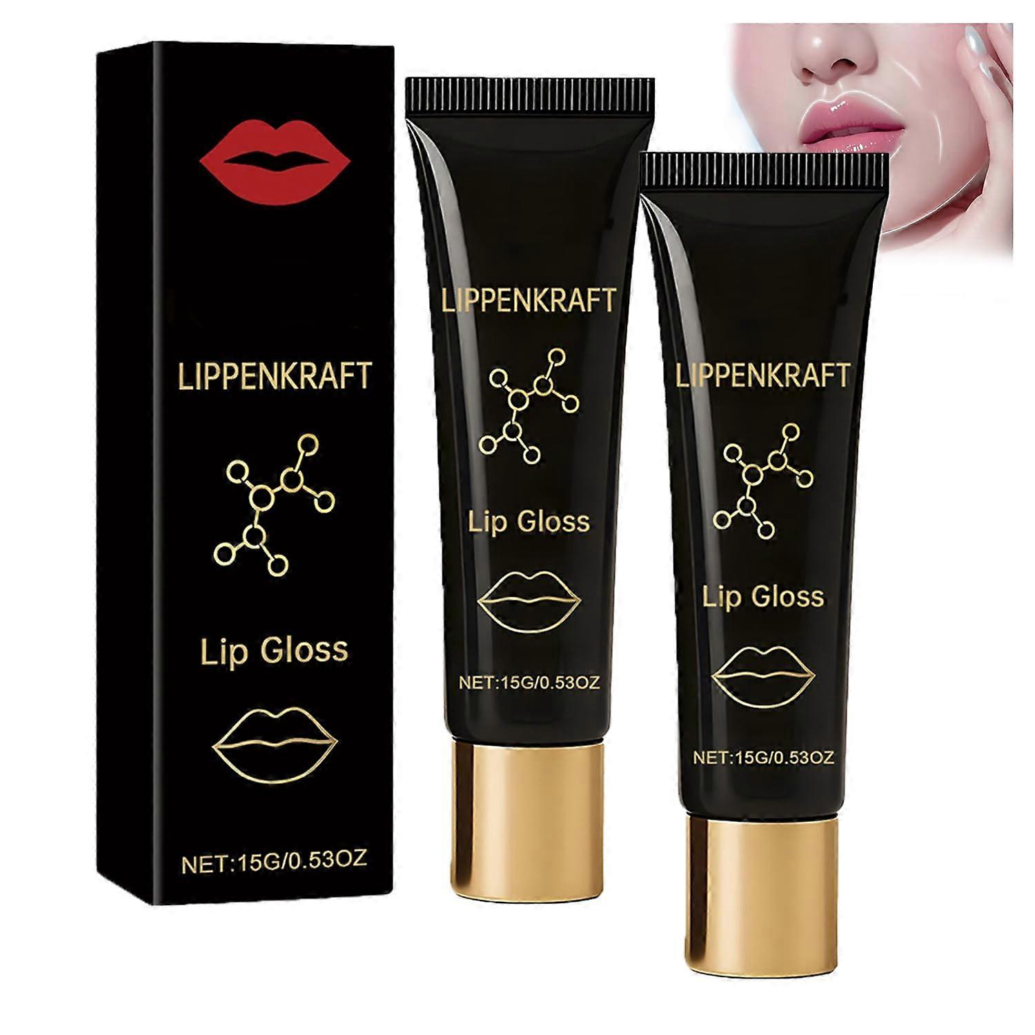 Lip Plumper Gloss Duo with Deep Hydration and Non Sticky Texture for Long Lasting Smooth Lips