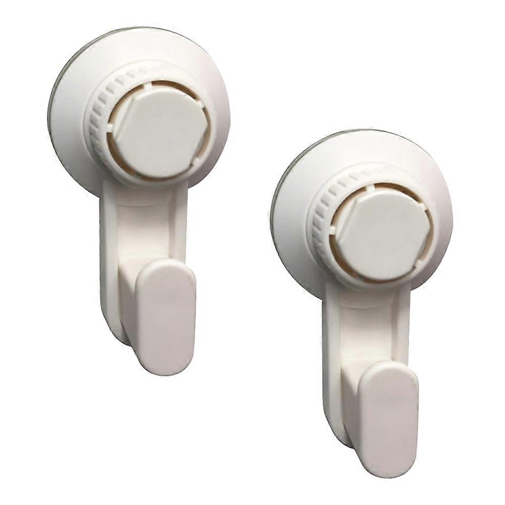 Suction Cup Hooks Seamless Removable Hooks for Bathroom Use 2Pcs