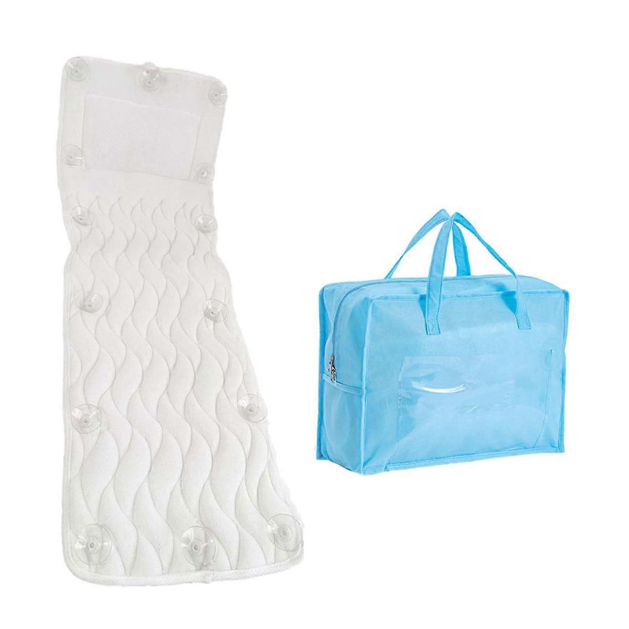 Bathtub Pillow with Suction Cups for Neck and Head Support, Waterproof QuickDrying Mesh Cushion