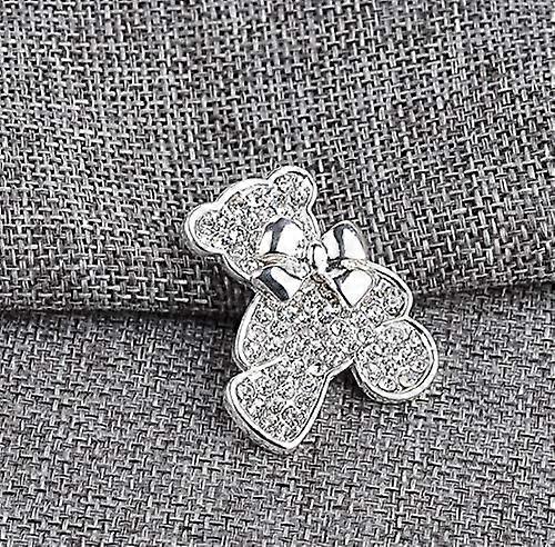 Cute Enamel Pins Set with Bear Fox and Diamond Designs for Versatile Styling