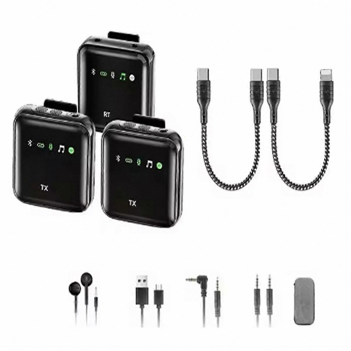 Wireless Lavalier Microphone for Audio Video Recording with Mini Bluetooth Mic Support