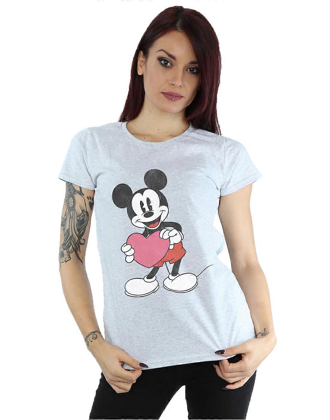 Disney Dámske Mickey Mouse Valentine Srdce Tričko