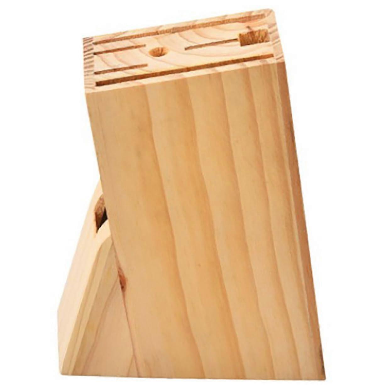 Wooden Kitchen Knife Holder Block with Multiple Slots for Countertop Safe and SpaceSaving Storage