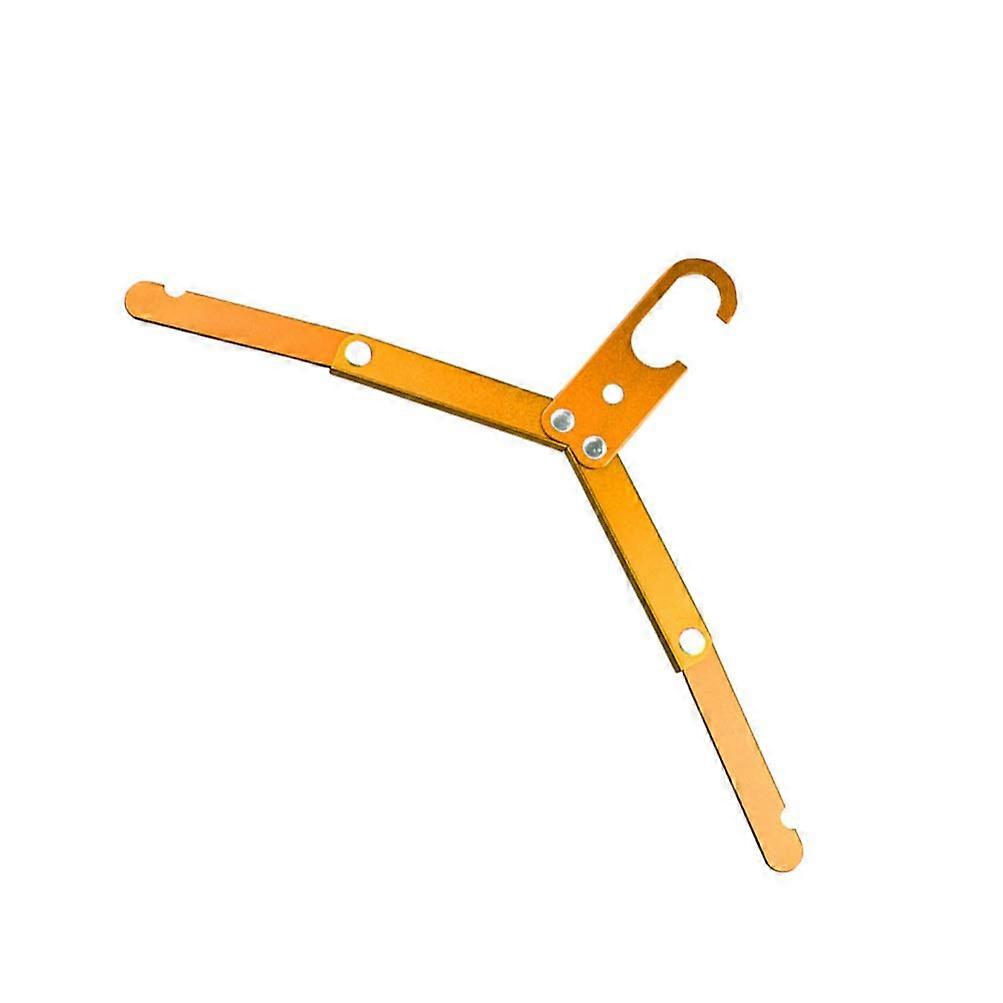 Travel Clothes Hanger Foldable Compact Rust Resistant for Indoor Outdoor Use Orange White