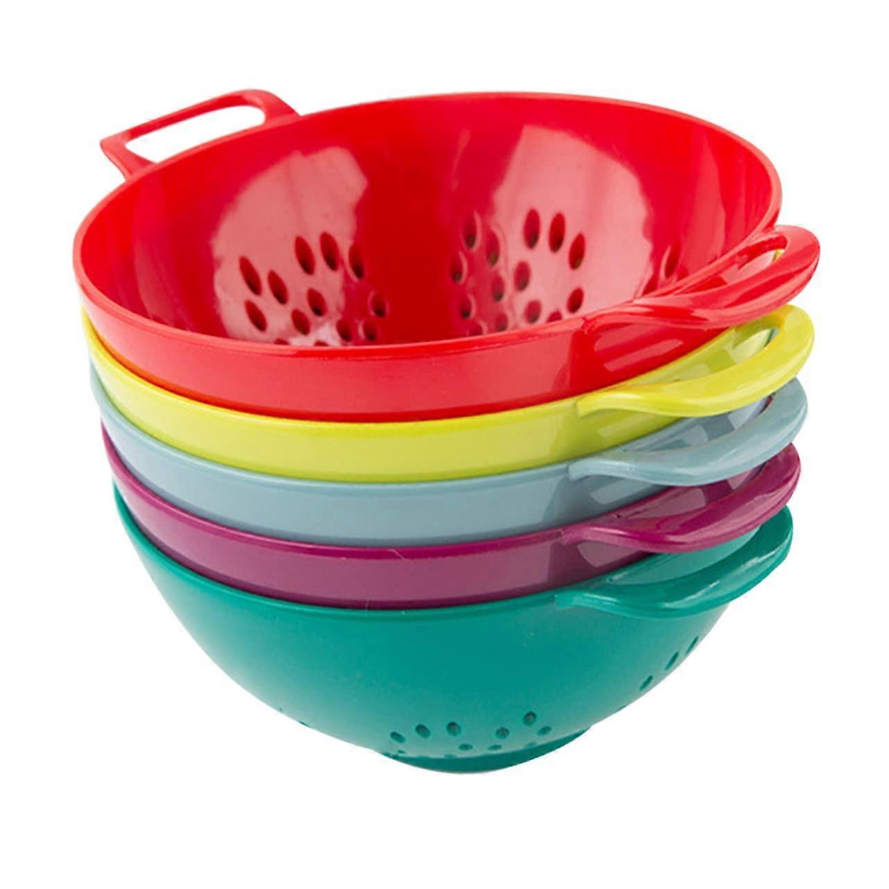 5pcs Kitchen Sink Strainer Basket with Smooth Edges for Fast Drain Fruit and Vegetable Colander