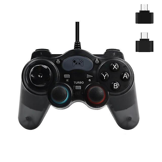 7 In1 Wired Pc Game Controller Gamepad For Ps3/ps4/pc360 Android Joystick With Otg Converter For Switch Ns Support Steam Games