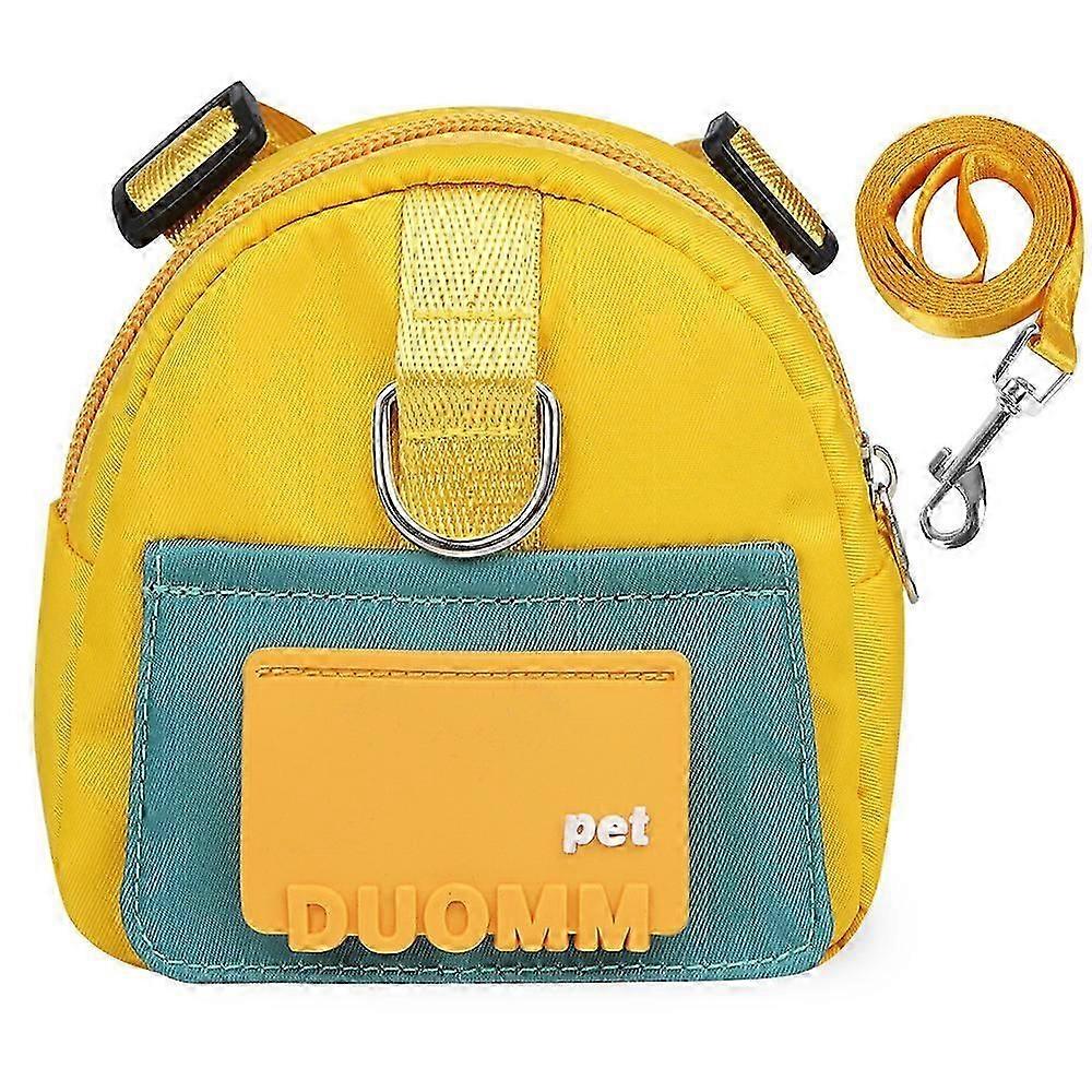 Yellow Cat Backpack with Leash for Outdoor Travel