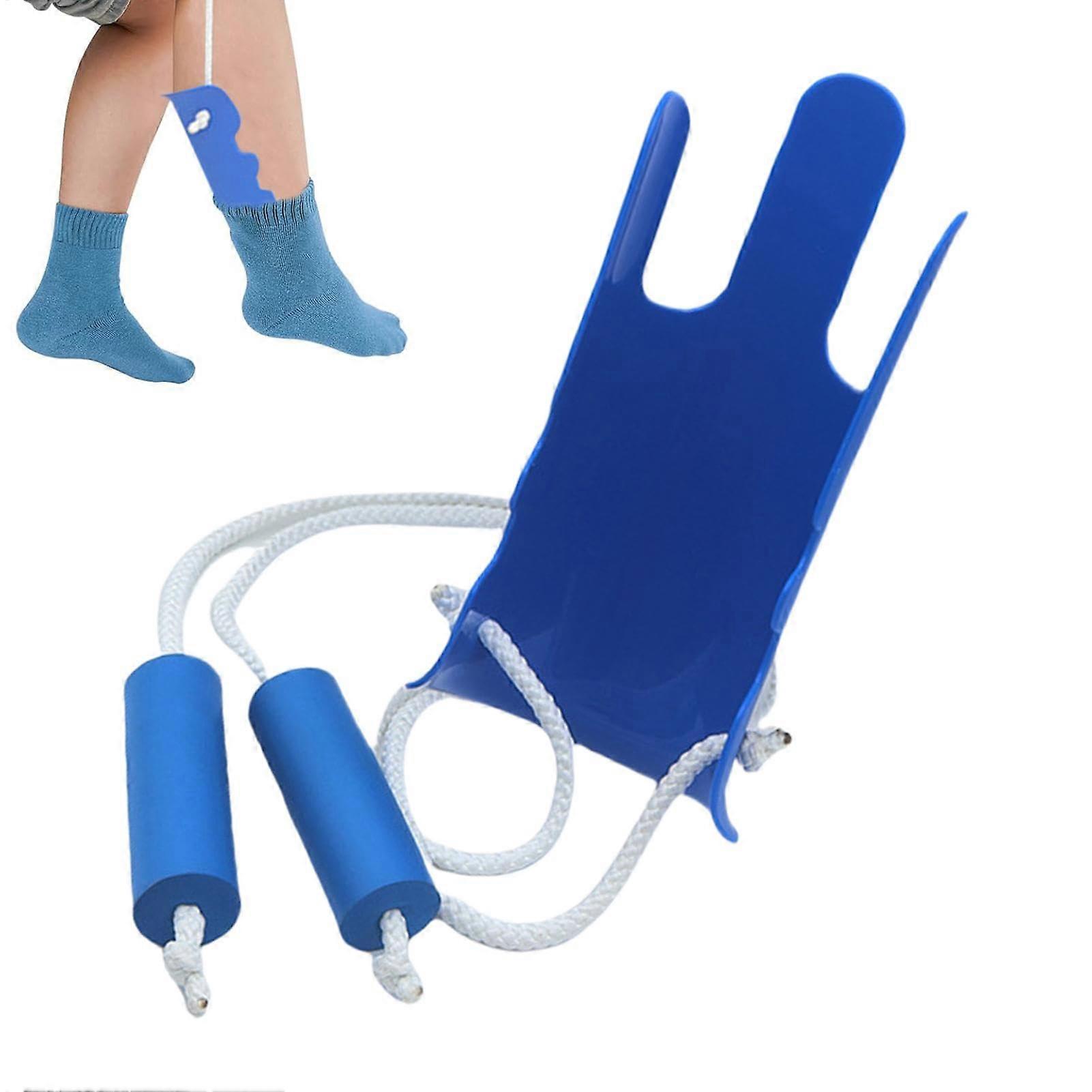 Sock Aid for Elderly with Foam Handles, Easy Sock Helper Device with Adjustable Rope and Durable Construction