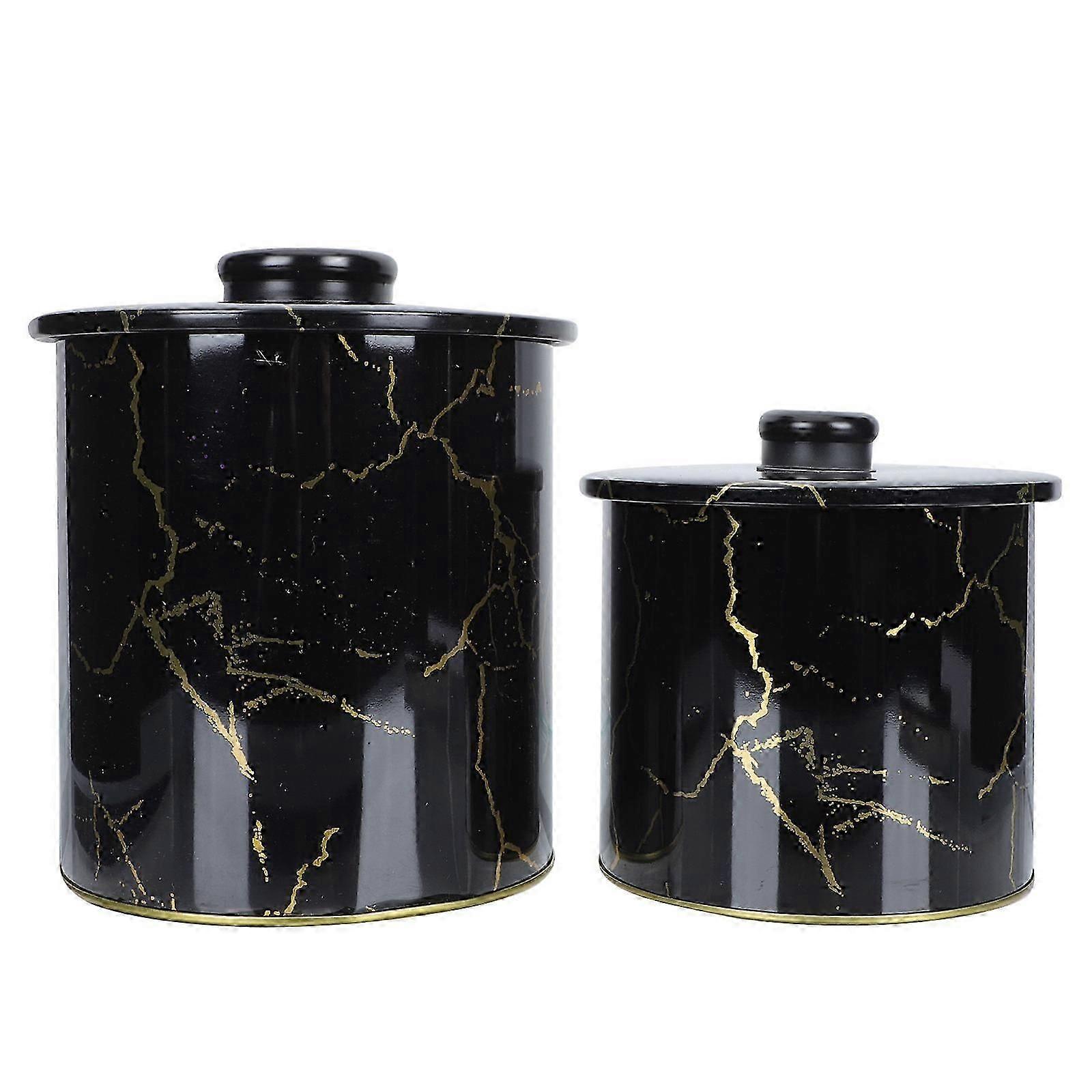 Cookie Jars With Lids Storage Container Hosts Rectangular 13x12.5x12.5cm 2Pcs