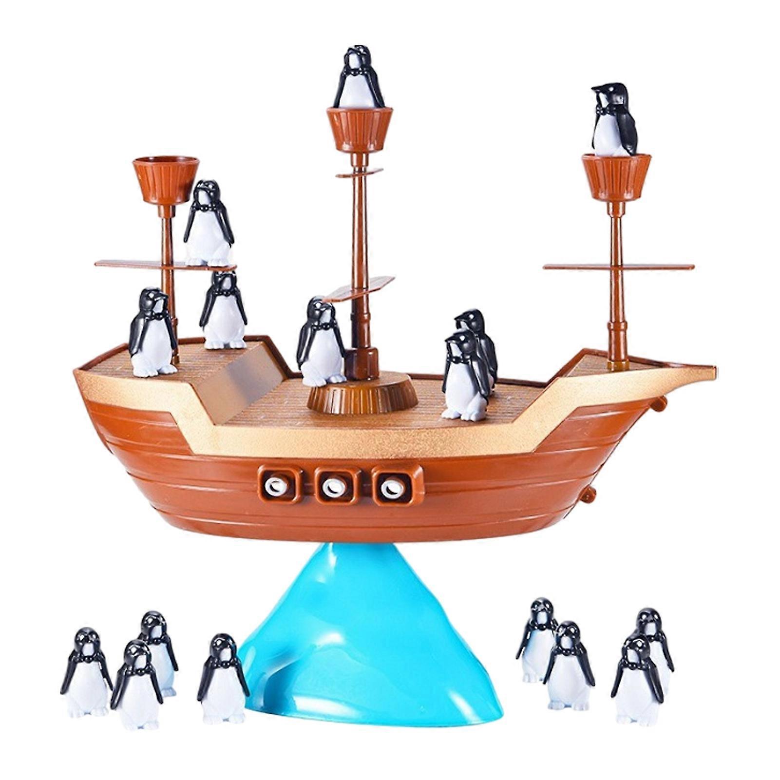 Penguin Pirate Ship Balance Toy Logic Thinking Focus Training Multi-player Interactive Balance Tower
