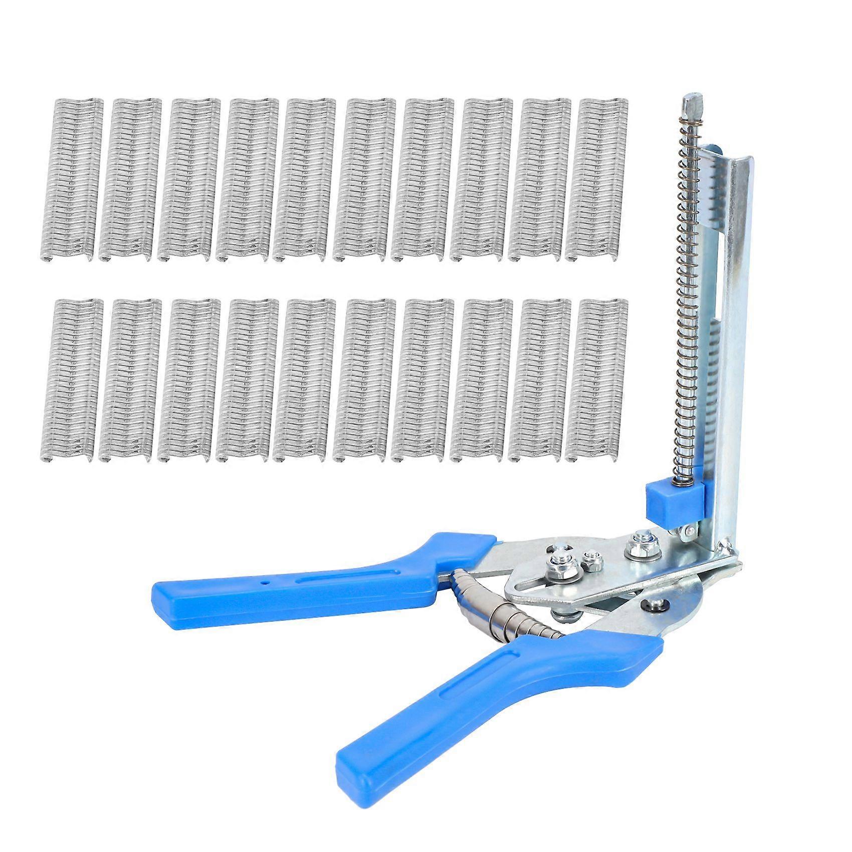 1 pc Hog Ring Plier and 600pcs M Clips Chicken Cage Welding Tools