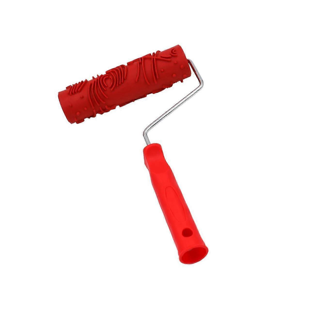 7 Assorted Embossed Floral Pattern Painting Roller with Plastic Handle