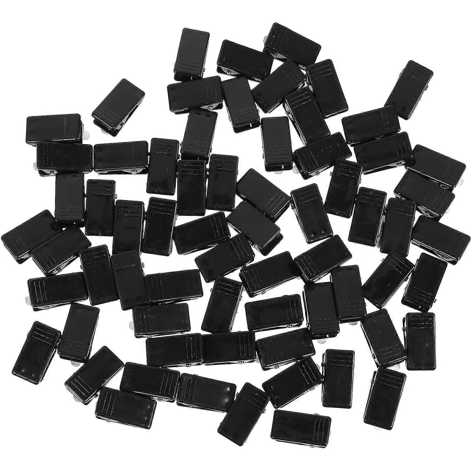 Spring Clips Chest Card Adhesive Clips for Badge Display 100Pcs Black