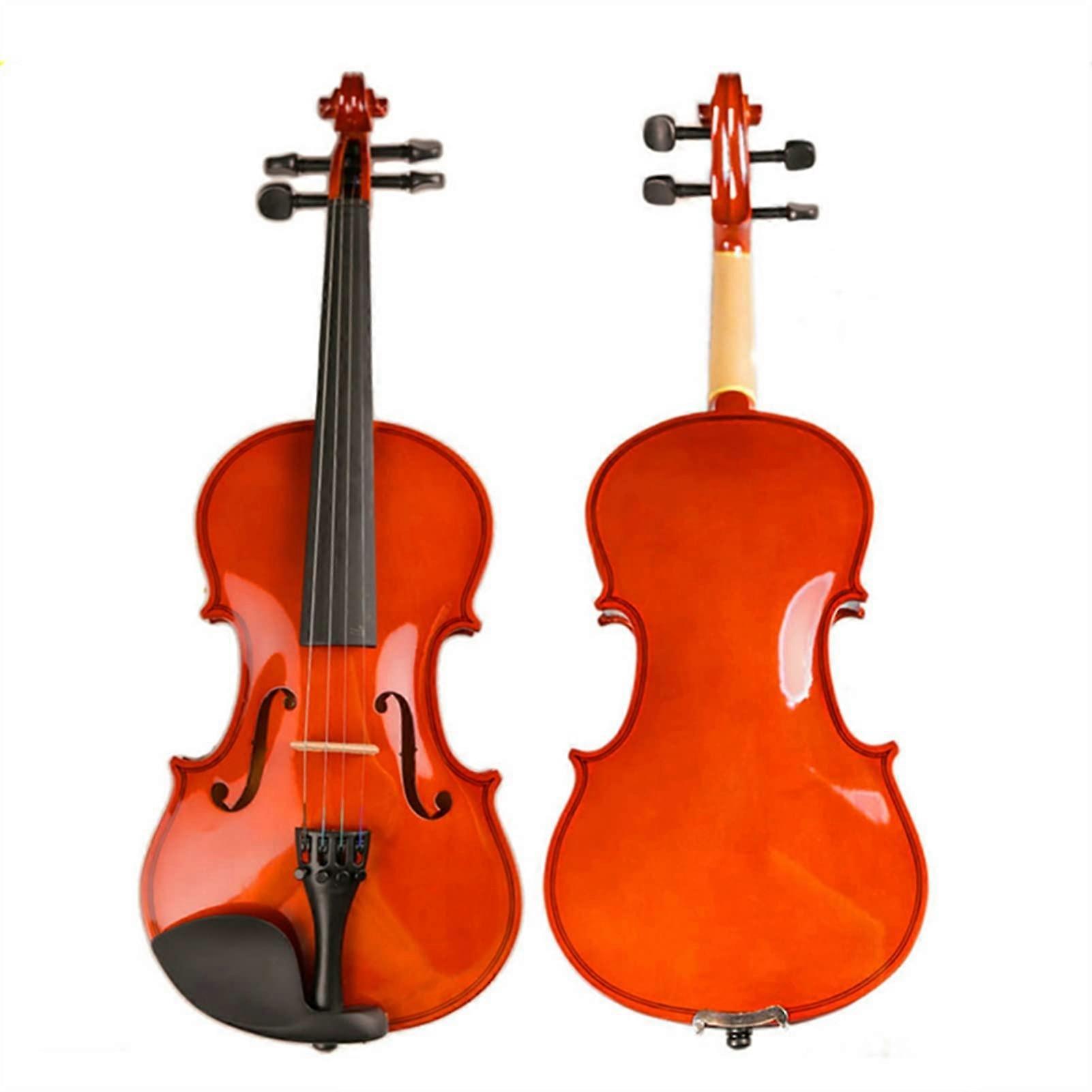 1/2 Size Beginner Violin Solid Wood Handcrafted with Case Bow Mute for Student Players