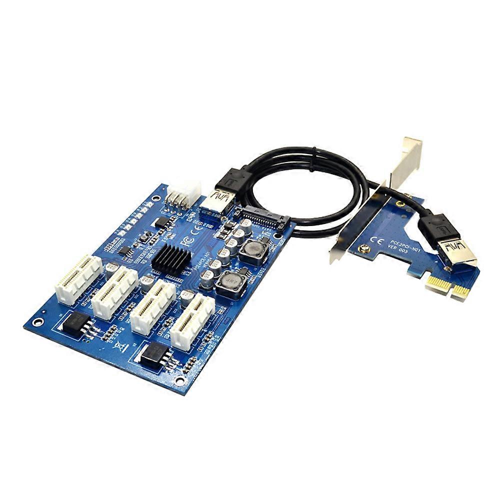 Pci-E 1X to 4X Converter Expansion Kit for Computer Use 7Sets
