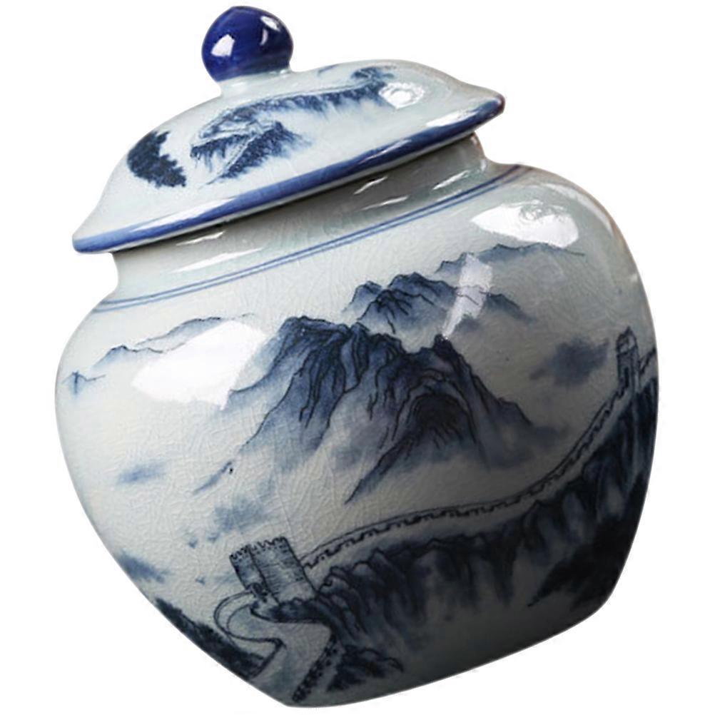 Ceramic Tea Container Kitchen Tea Canister Multi Function Storage Tank 1800ml 1Set