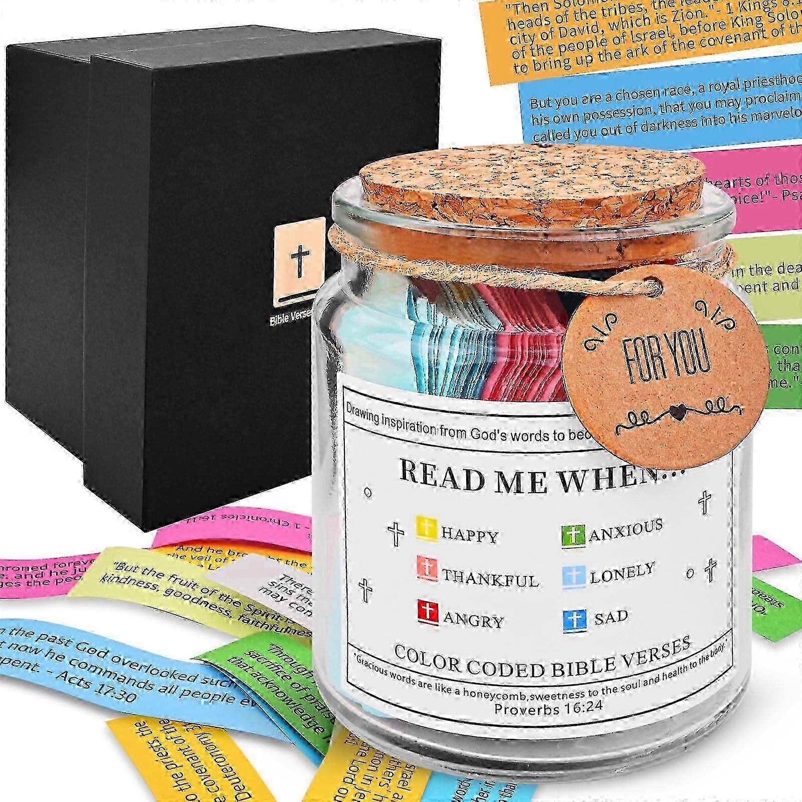 Bible Study Jar with Scripture Cards for Prayer and Reflection