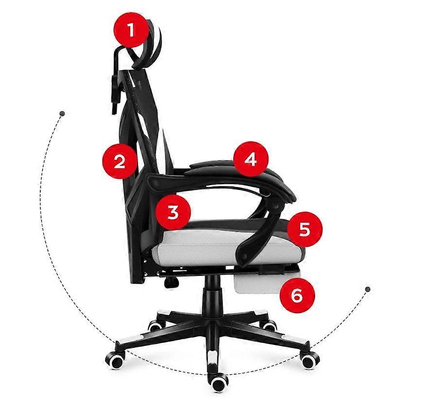 Sedia da gioco bianca Huzaro Combat 5.0