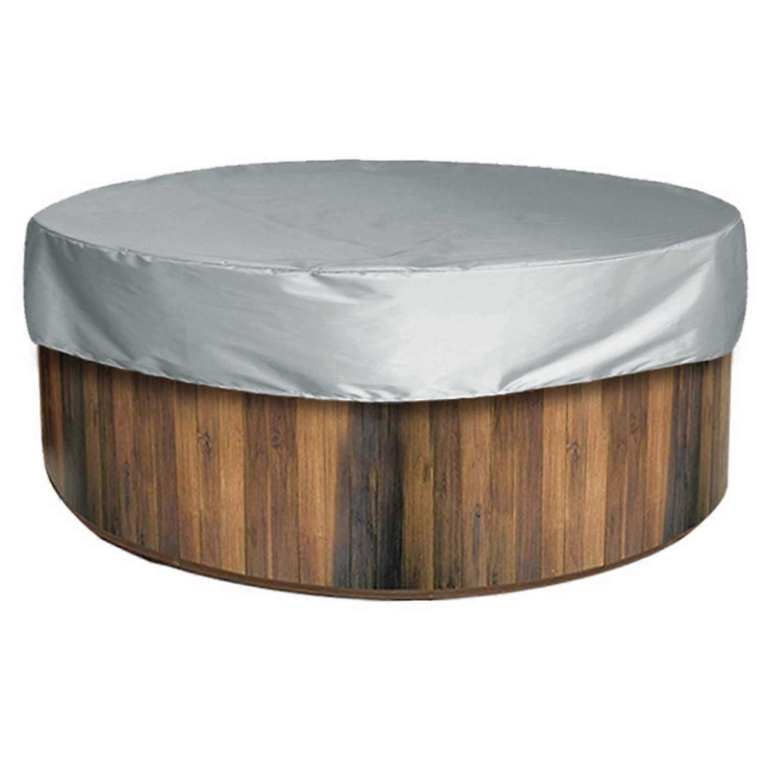 Waterproof Above Ground Pool Cover with Adjustable Drawstring, UV Resistant Round Swimming Pool Protector