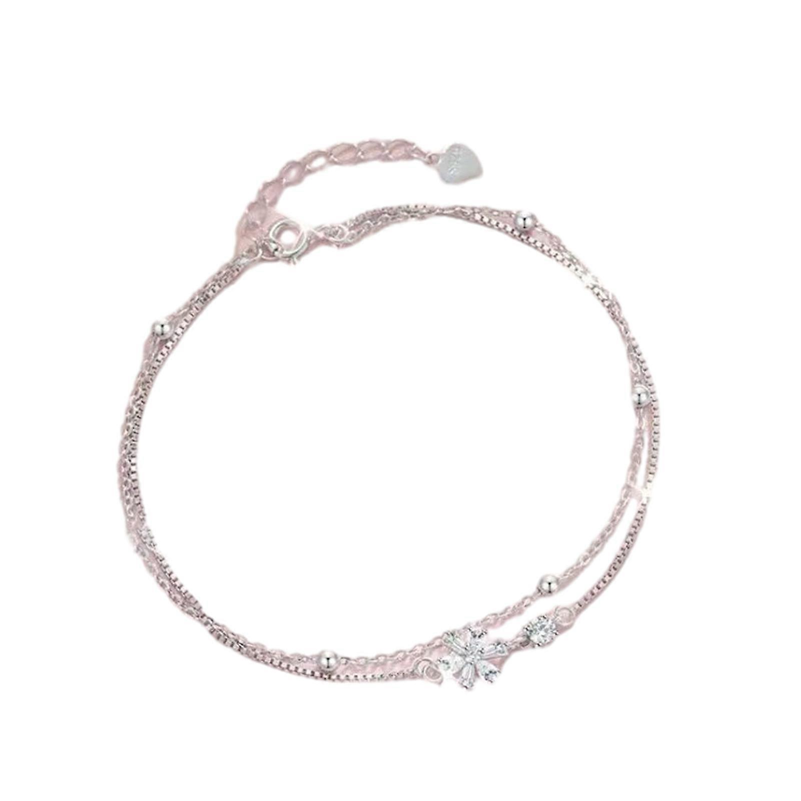 Women Bracelet Doublelayer Cherry Blossom for Regular Use Durable Func