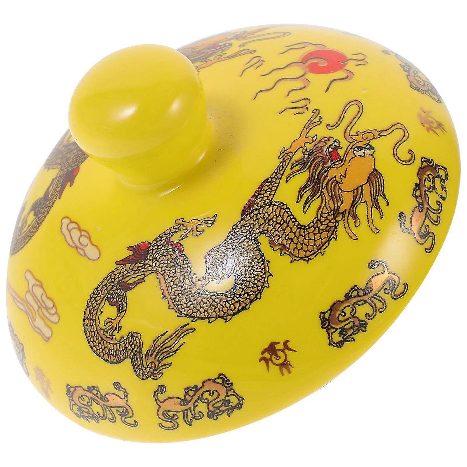 Yellow Ceramic Tea Lid for Replacement Practical and