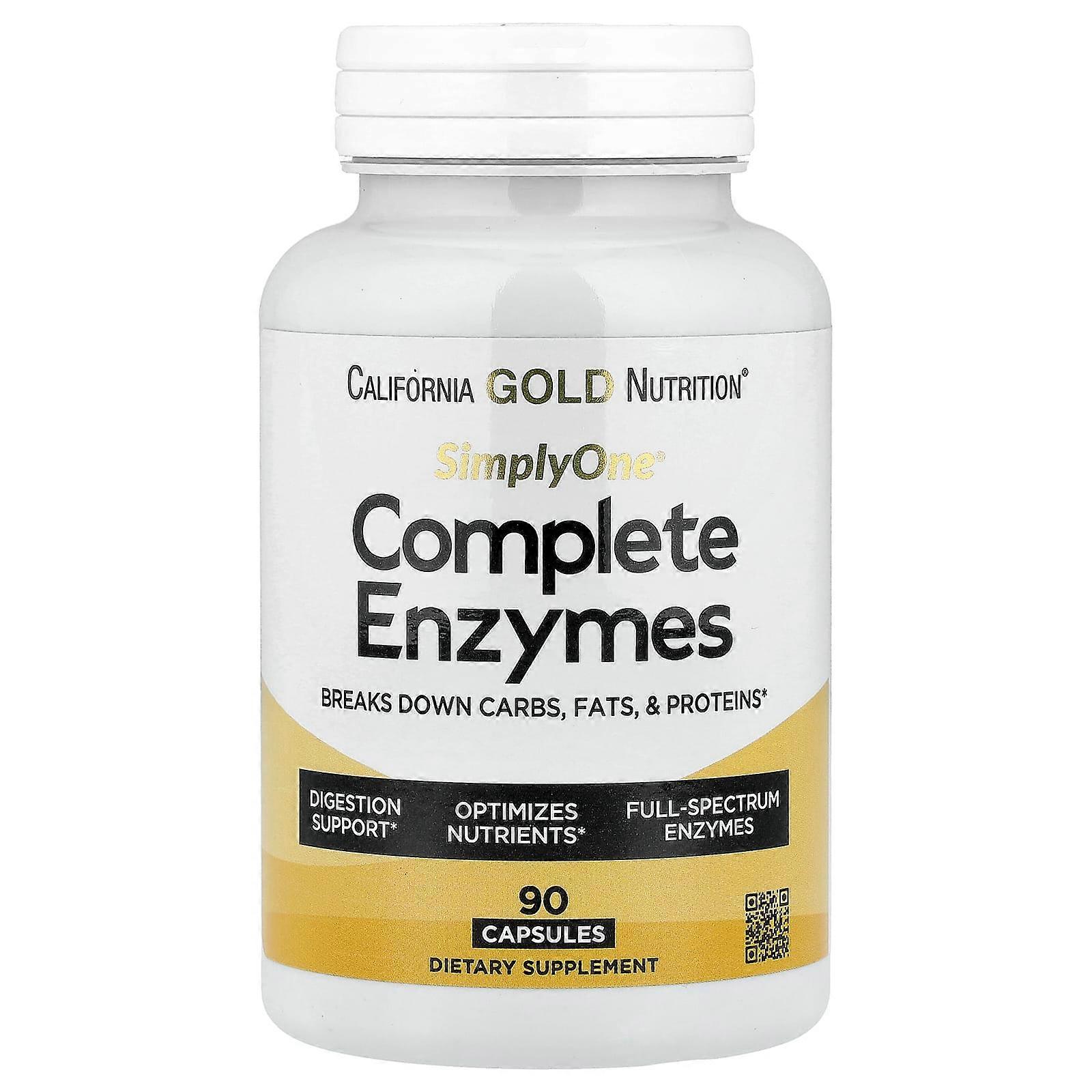 Super Nutrición, Simplemente una, Enzimas completas, 90 cápsulas