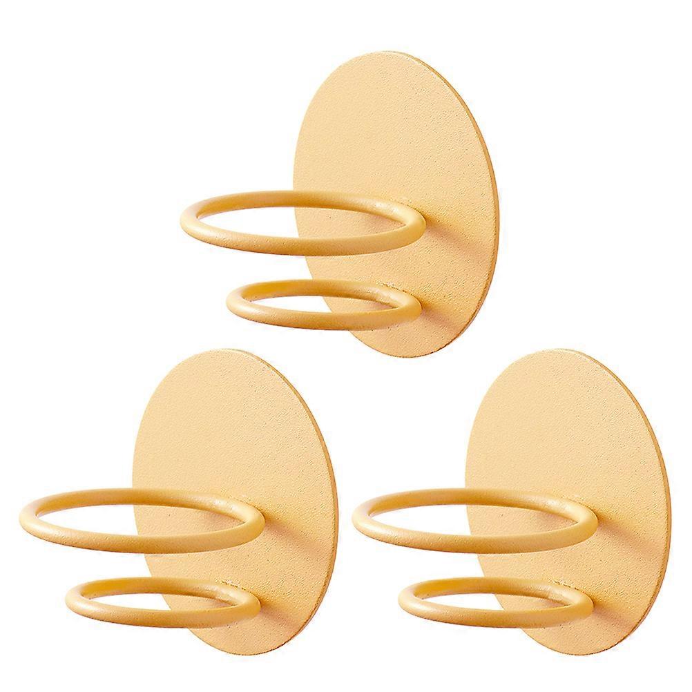 Egg Sponge Rack Yellow for Makeup Sponge Storage 3Pcs Wall Holders
