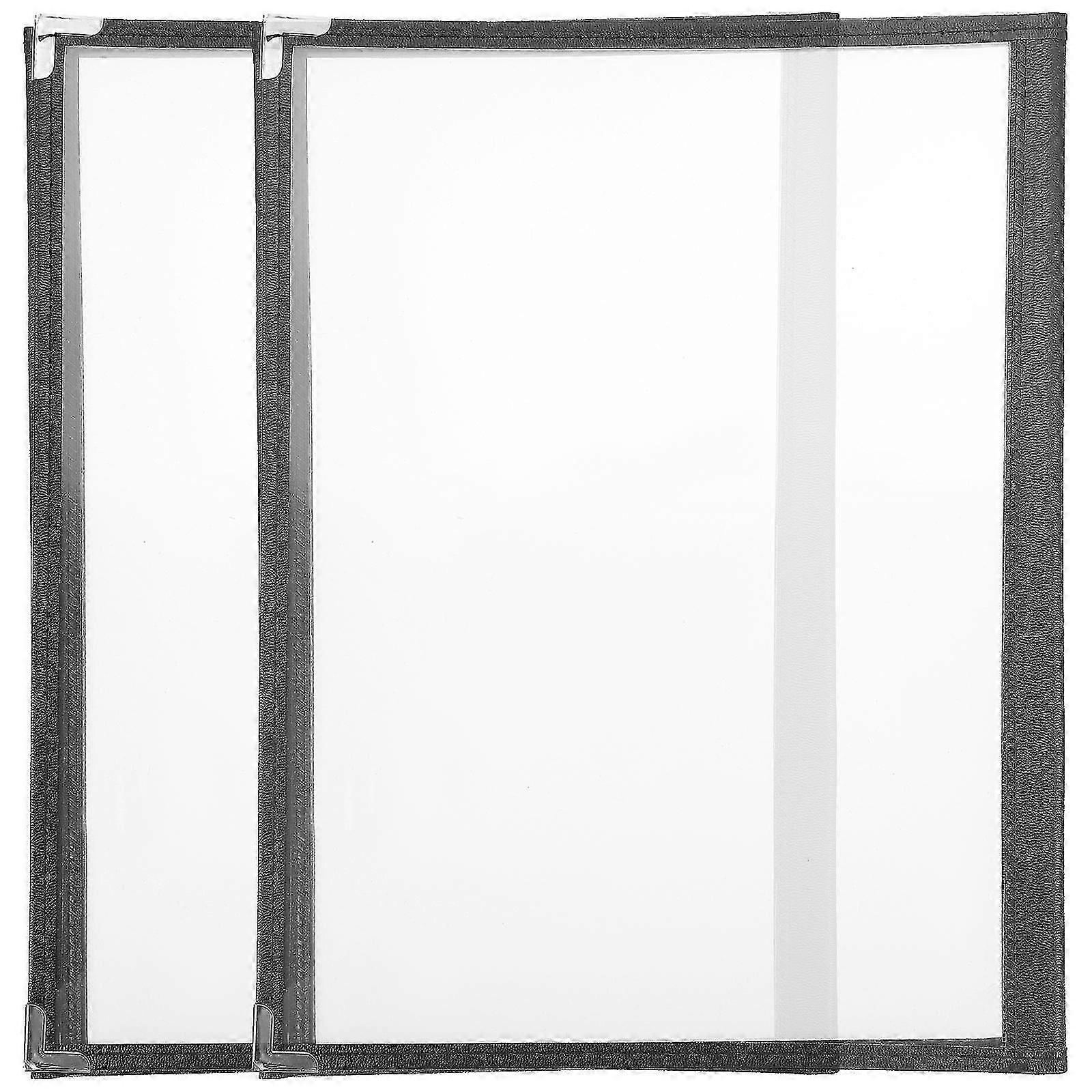 PVC Menu Cover Binder for Menu Protection 2Pcs Set