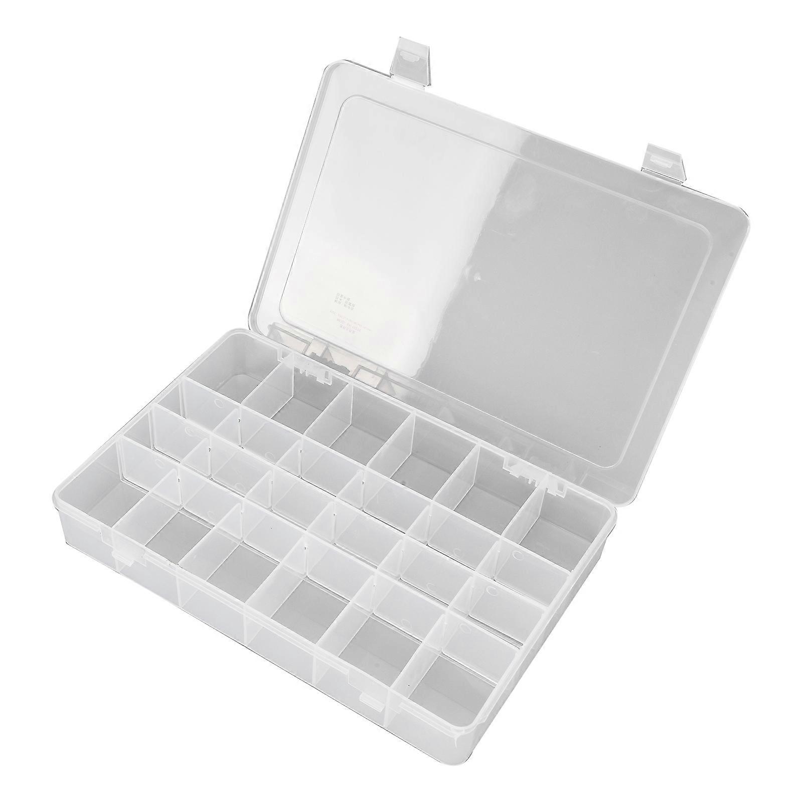 PP Grid Box Transparent Separate Storage Organizer Removable Electronic Component Containers