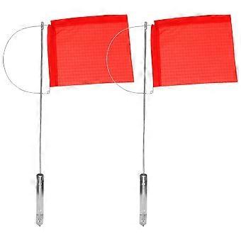 2pcs  Sailing Wind Indicator Reusable Flag Stainless Steel Red Boat Flag Outdoor Wind Direction Marker for Yacht Mast Sailing Navigation 130*110mm