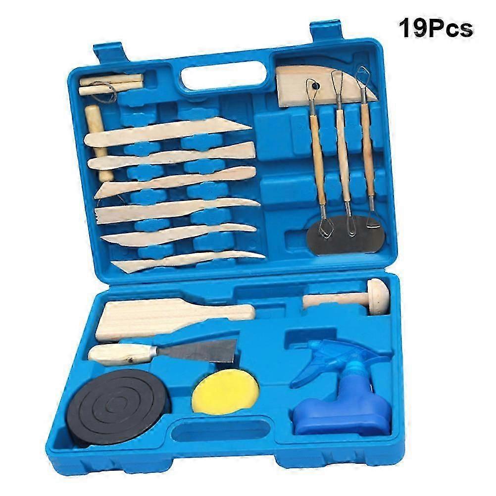 Clay Figurine Instruments for Modeling 19Pcs Clay Sculpturing Tool Kit Set